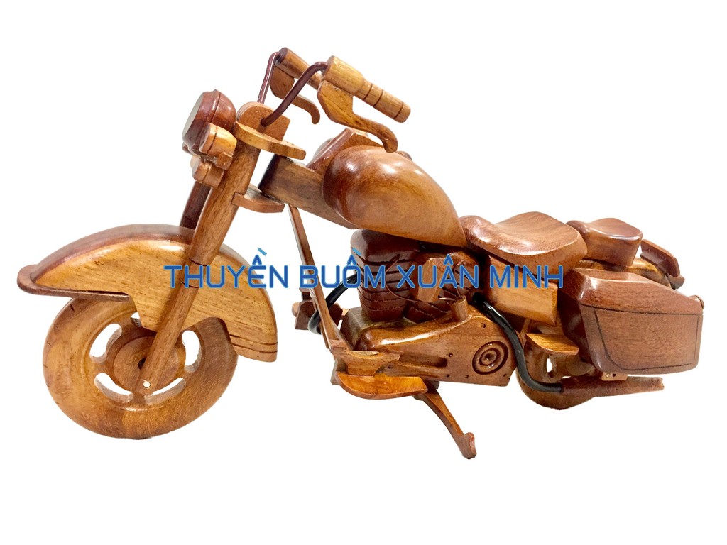 Mô hình xe moto sắt Harley Davidson Chopper  Màu Cam